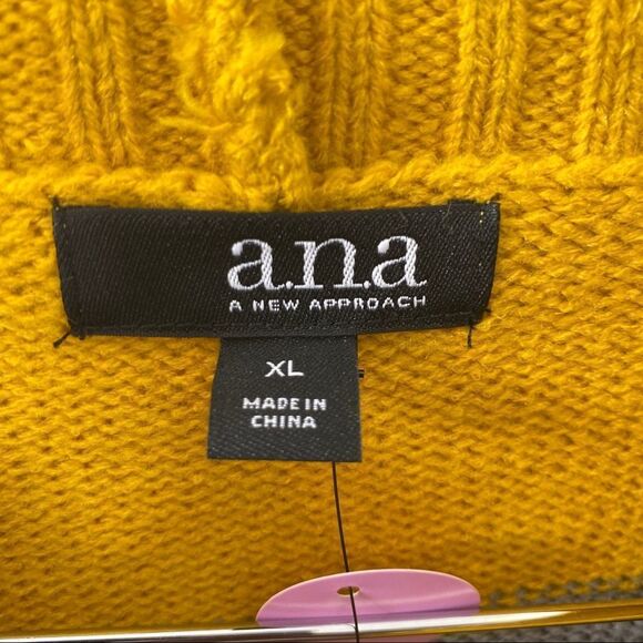 ANA Color Block Pullover Mock Neck Sweater Sz XL - Picture 7 of 10